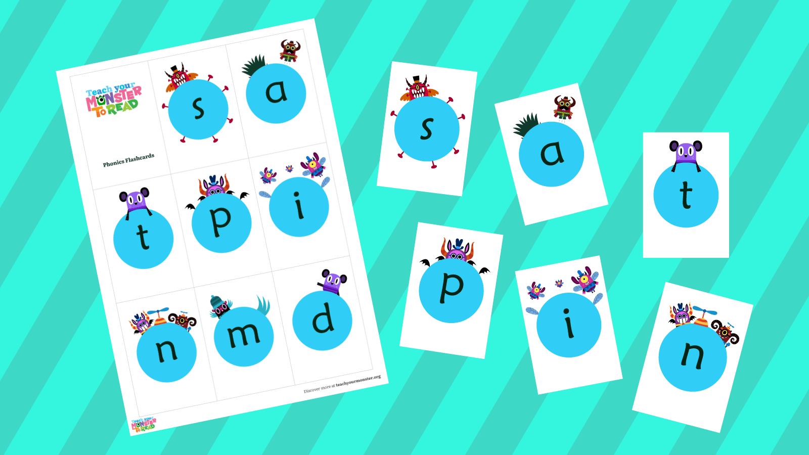 Teach Your Monster to Read phonics flashcards