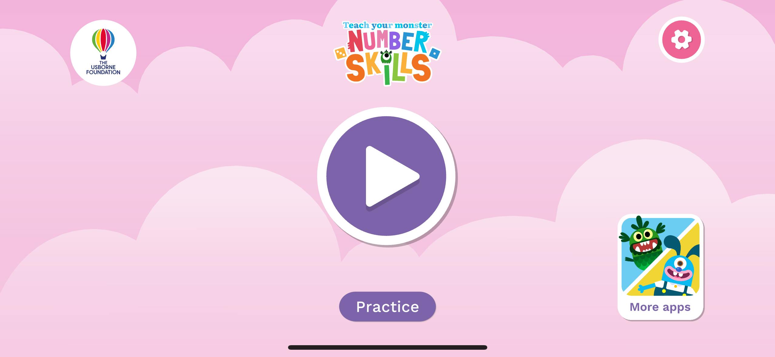 Screenshot from the Number Skills app